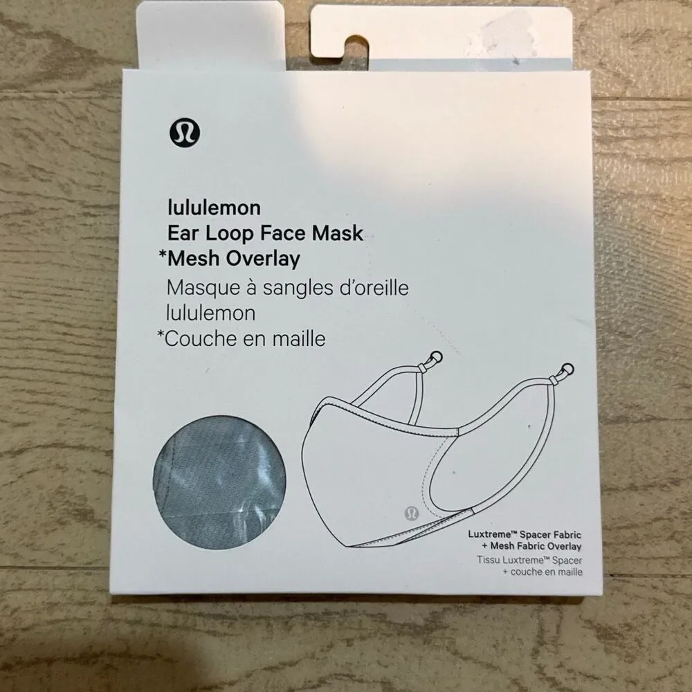 NWT Lululemon Ear Loop Face Mask blue